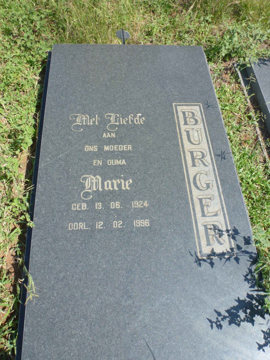 BURGER Marie 1924-1996