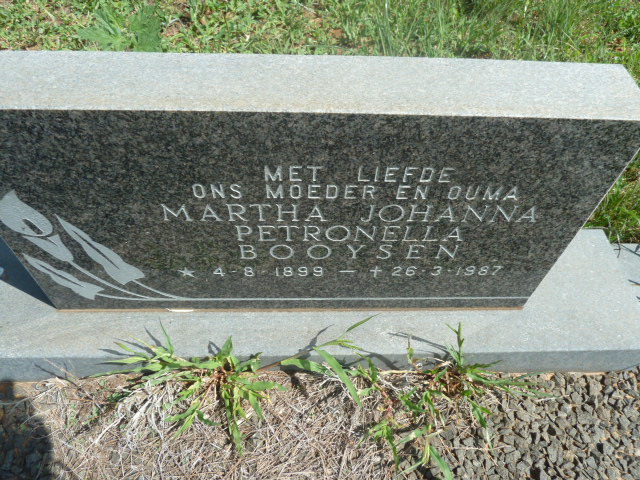 BOOYSEN Martha Johanna Petronella 1899-1987