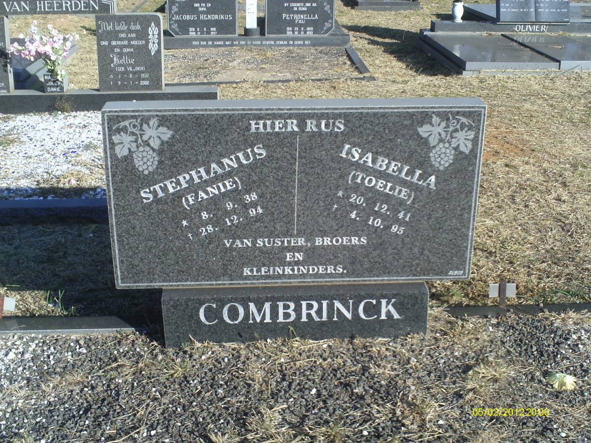 COMBRINCK Stephanus 1938-1994 &amp; Isabella 1941-1995
