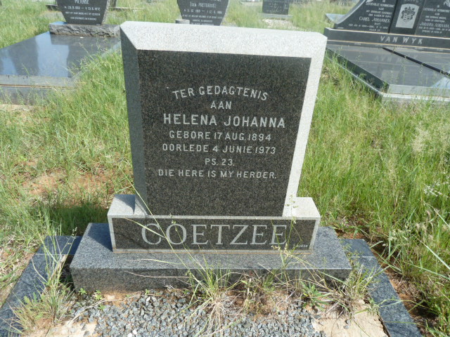COETZEE Helena Johanna 1894-1973