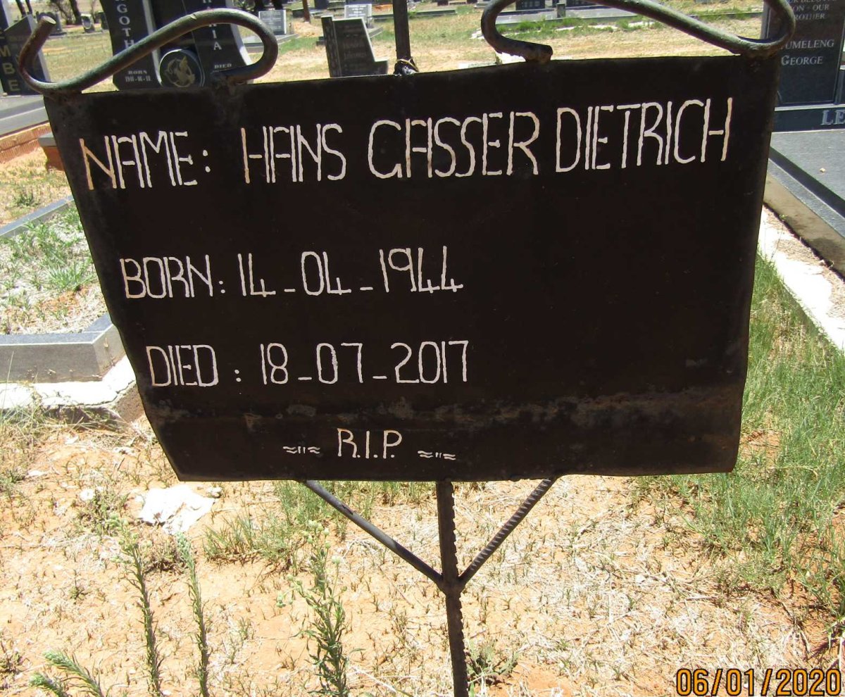 DIETRICH Hans Gasser 1944-2017