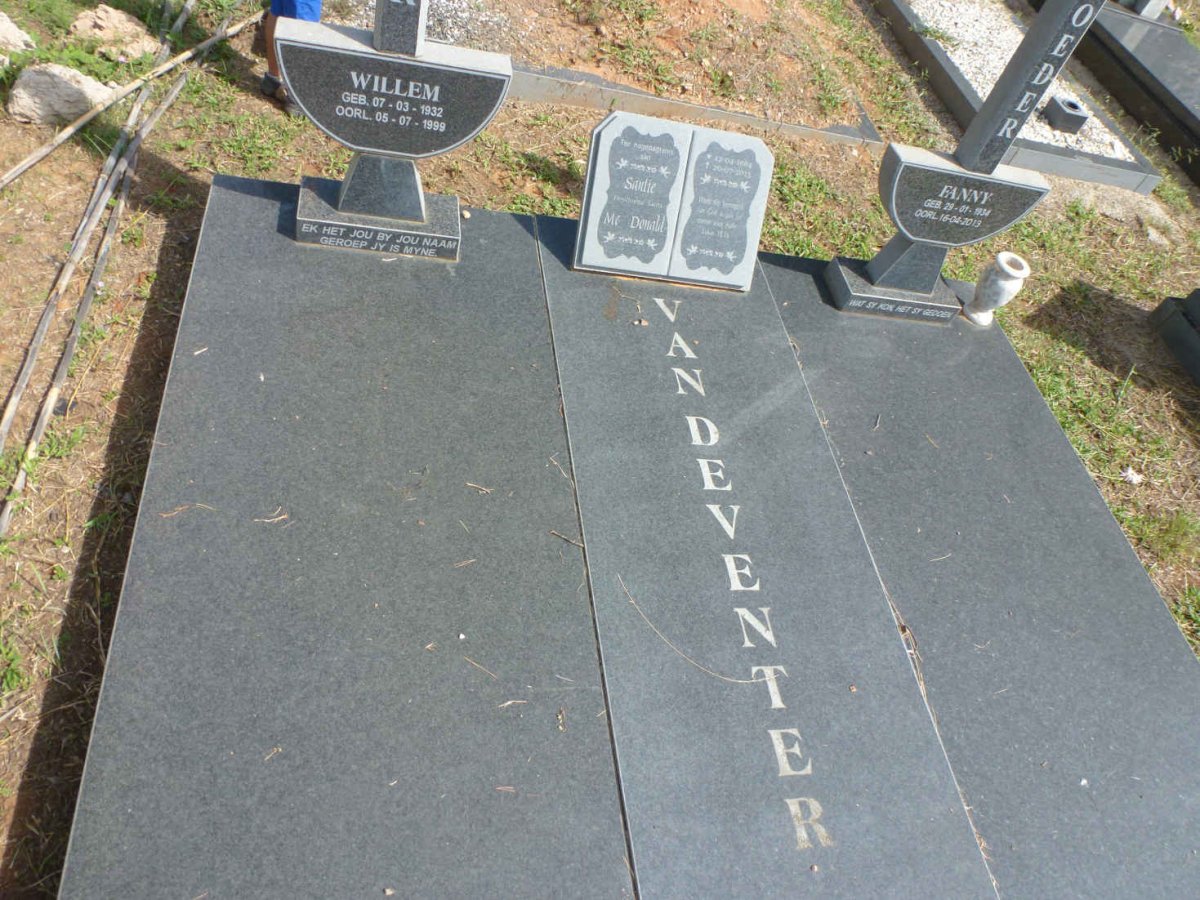 DEVENTER Willem, van 1932-1999 &amp; Fanny 1934-2013 :: McDONALD Hendrietta Santa 1964-2013