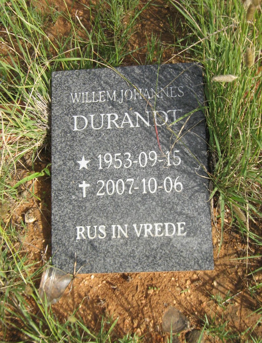 DURANDT Willem Johannes 1953-2007