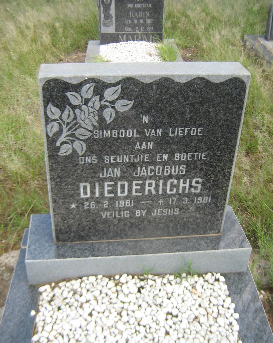DIEDERICHS Jan Jacobus 1981-1981