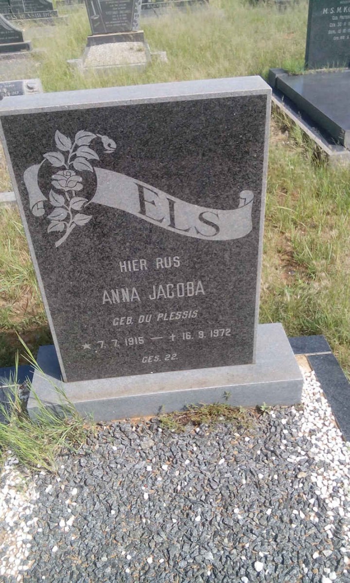 ELS Anna Jacoba nee DU PLESSIS 1915-1972
