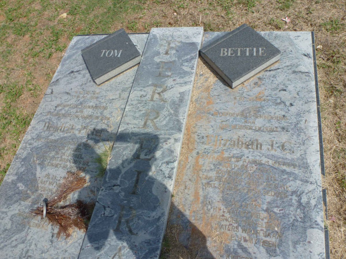 FERREIRA Hendrik Pieter 1941-2000 &amp; Elizabeth J.C. 1945-