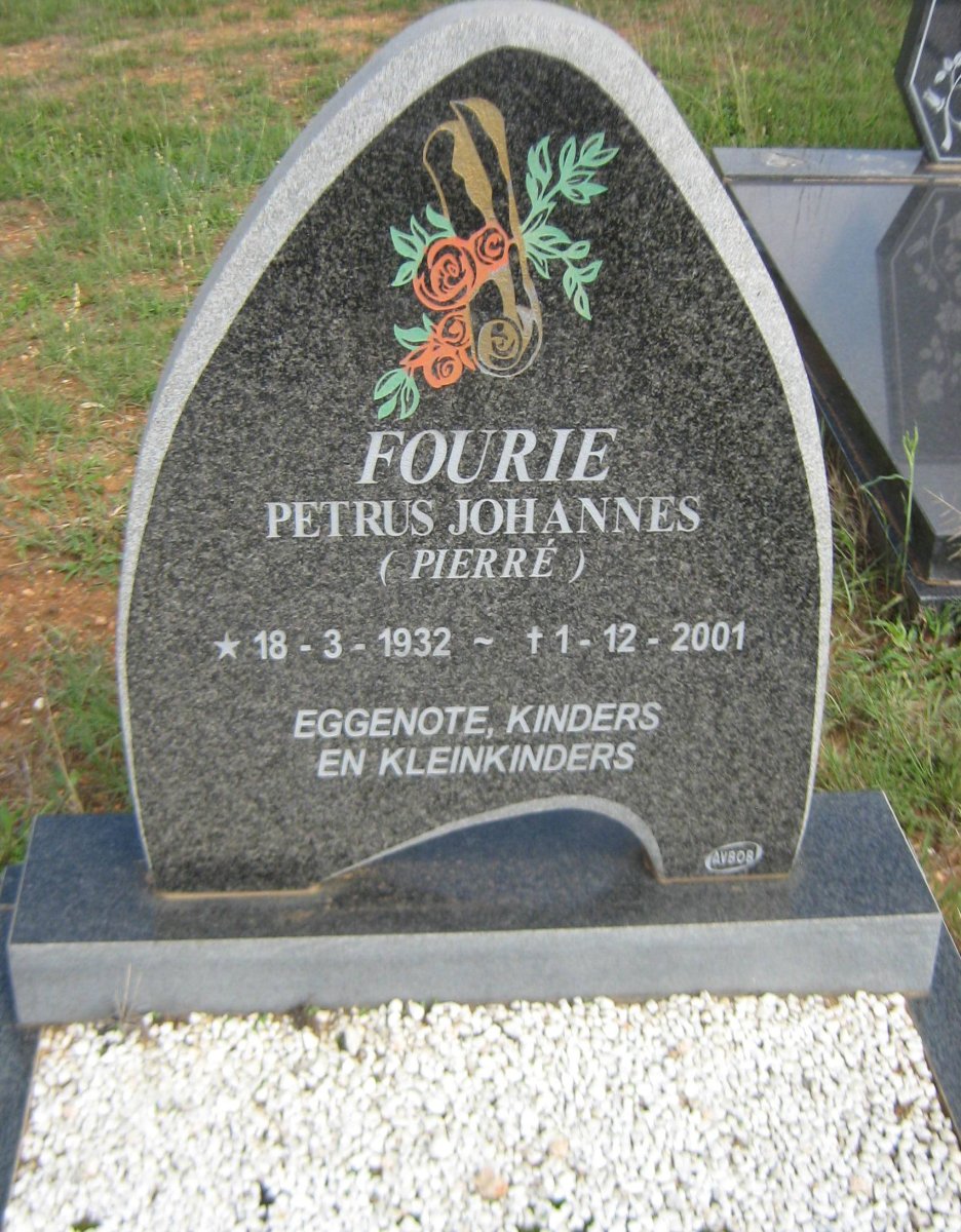 FOURIE Petrus Johannes 1932-2001
