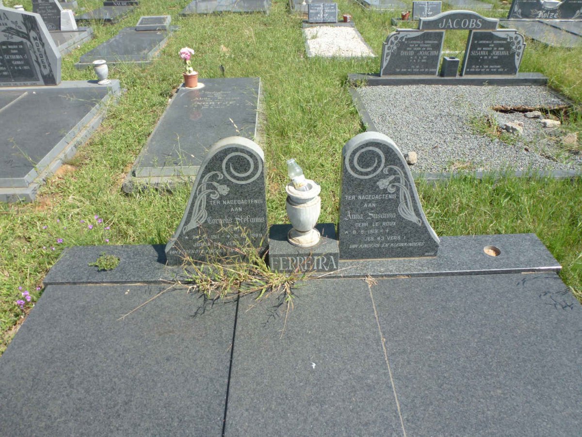FERREIRA Cornelis Stefanus 1911-1988 &amp; Anna Susanna LE ROUX 1913-