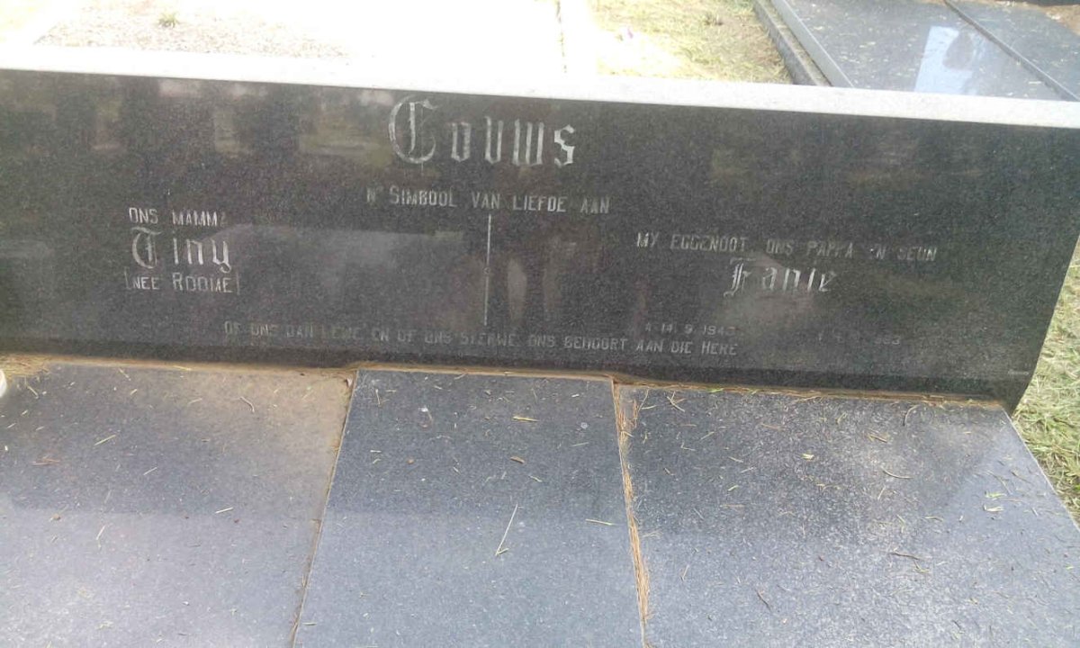 GOUWS Fanie 1943-19?? &amp; Tiny ROOME