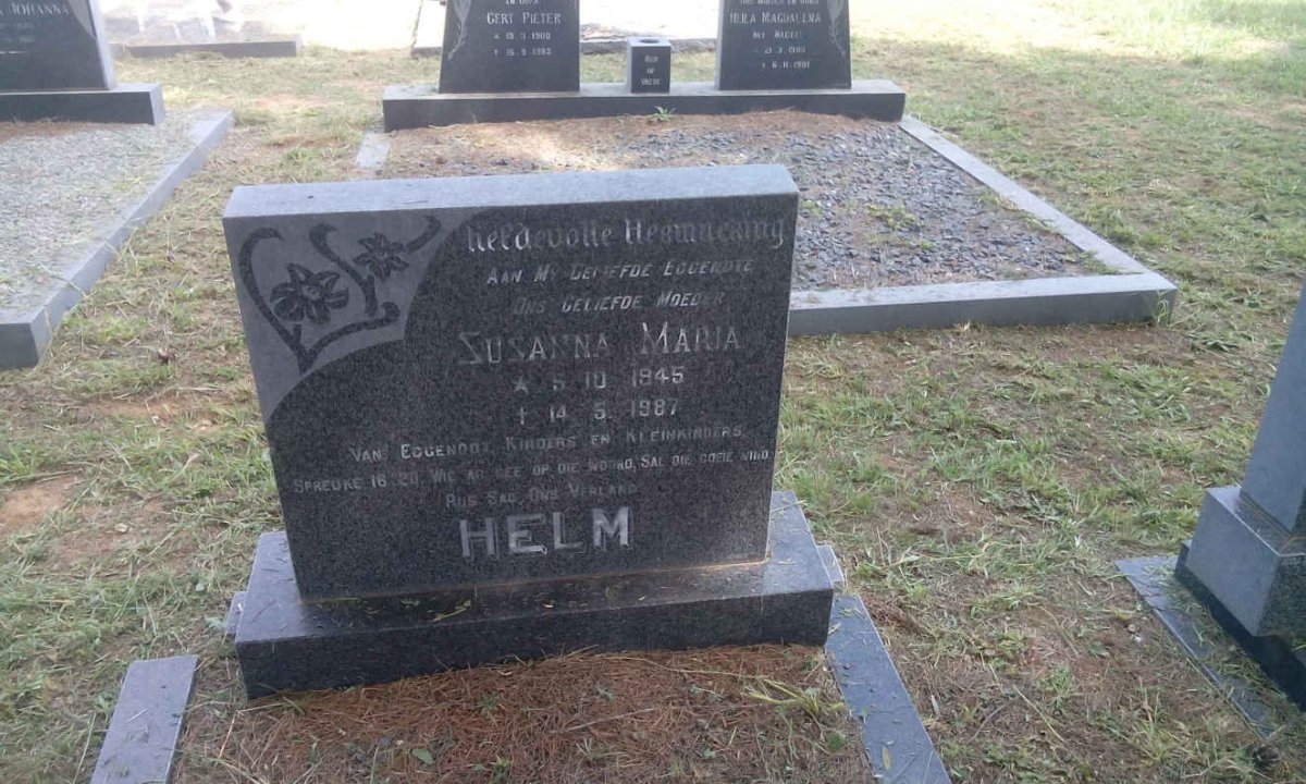 HELM Susanna Maria 1945-1987