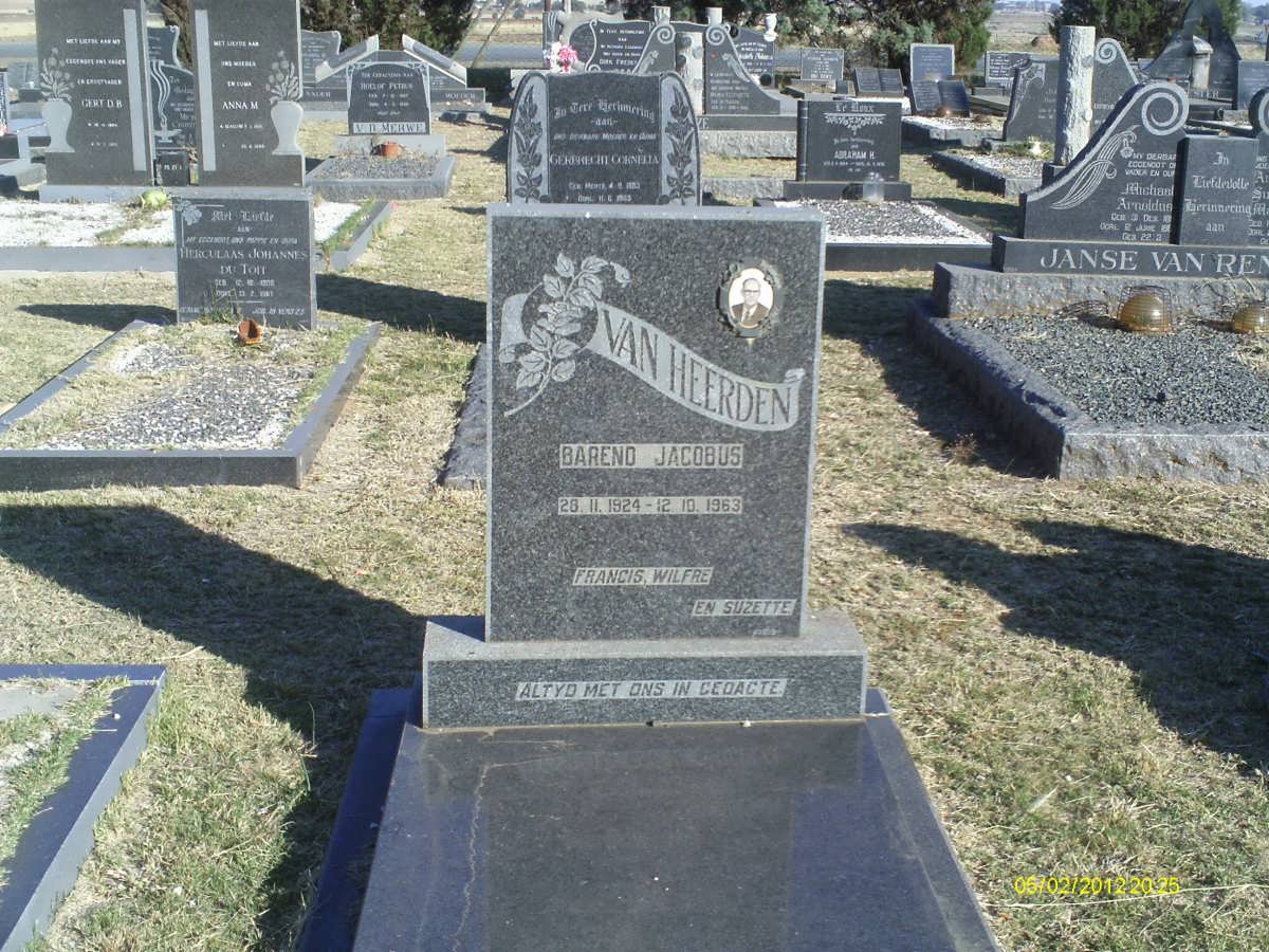 HEERDEN Barend Jacobus, van 1924-1963
