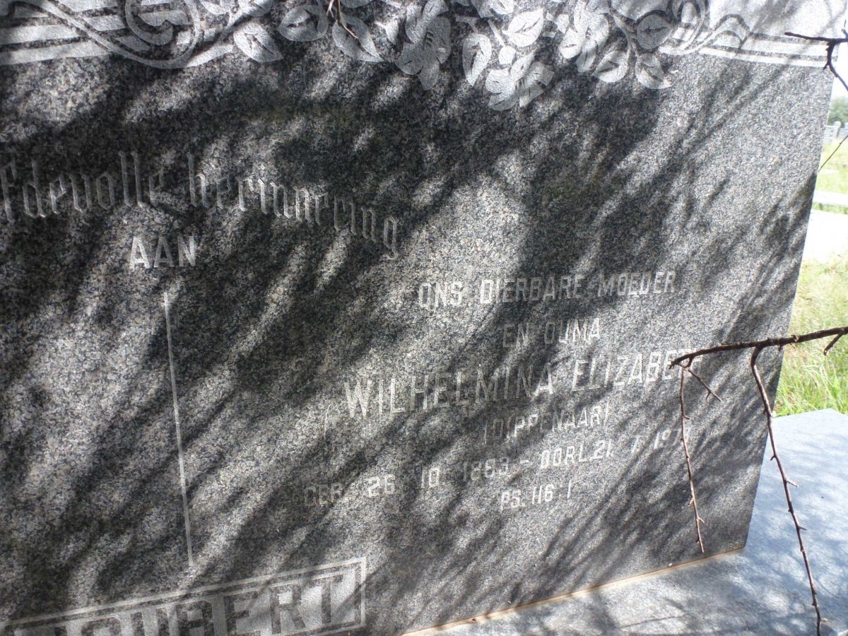 JOUBERT Hans Jurie 1895-1969 &amp; Wilhelmina Elizabeth DIPPENAAR 1883-197?
