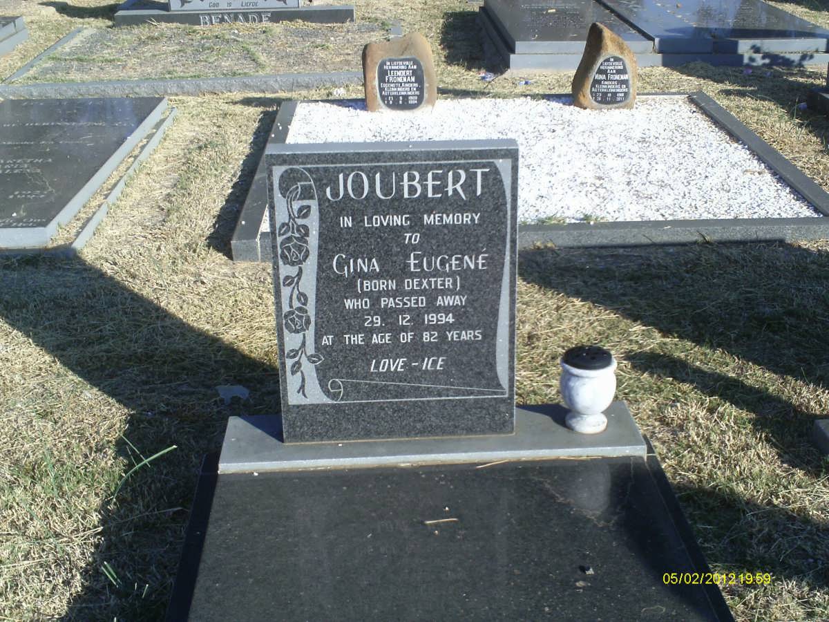 JOUBERT Gina Eugene nee DEXTER -1994