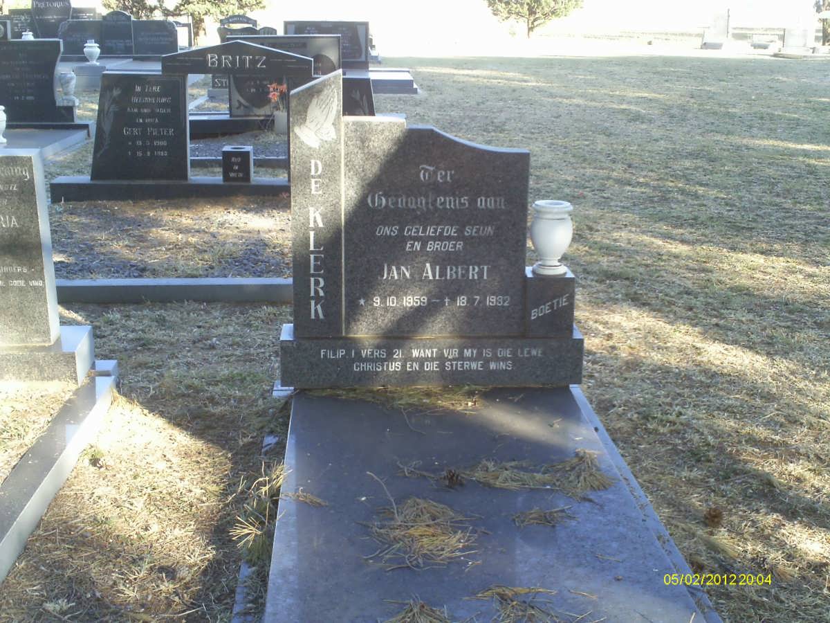 KLERK Jan Albert, de 1959-1982