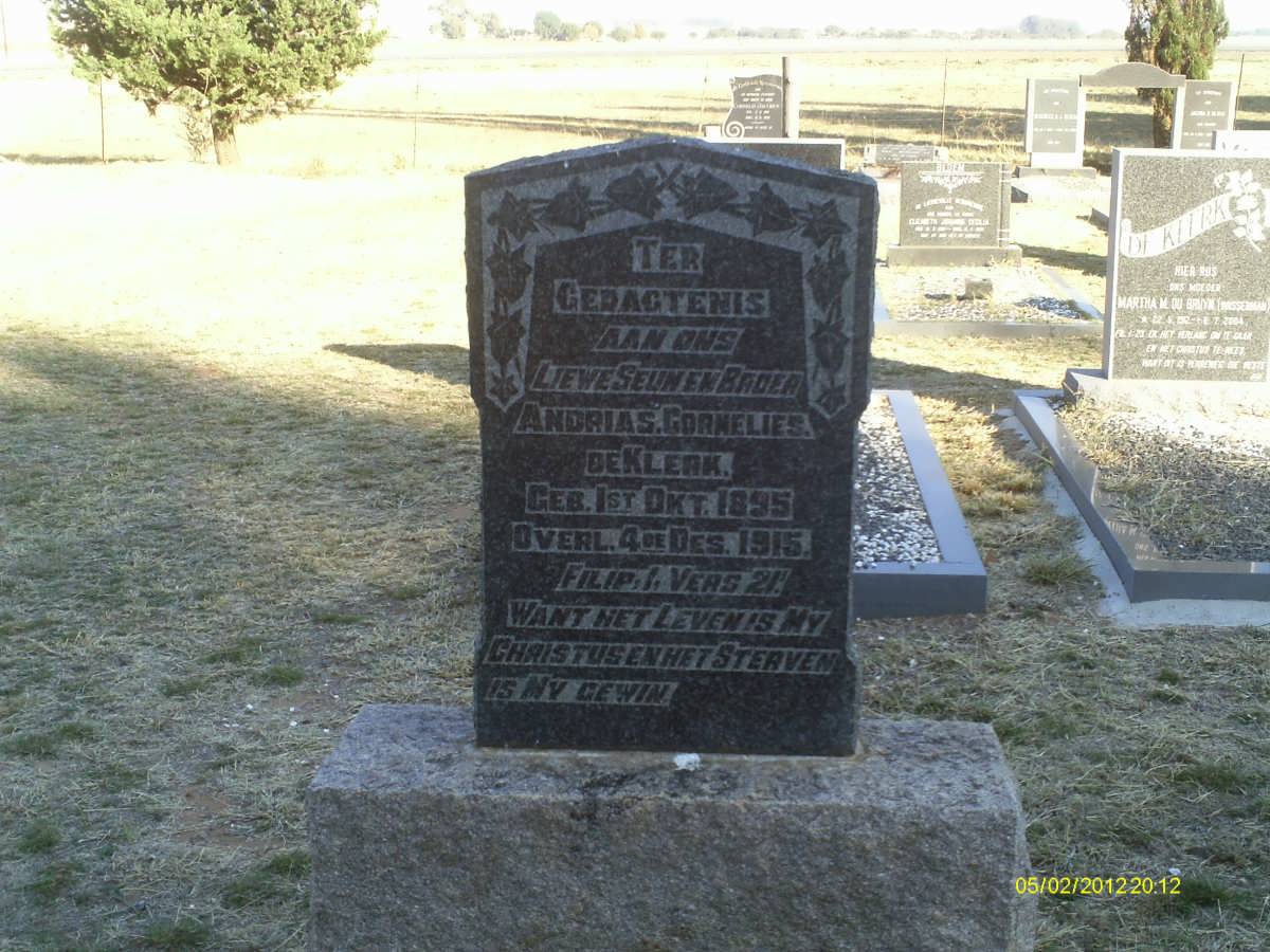 KLERK Andries Cornelies, de 1895-1915