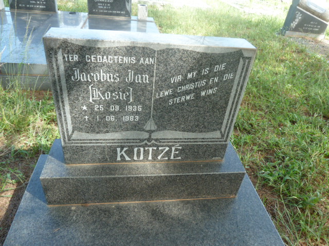 KOTZÉ Jacobus Jan 1935-1983