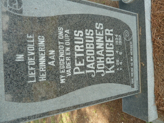 KRUGER Petrus Jacobus Johannes 1934-1992