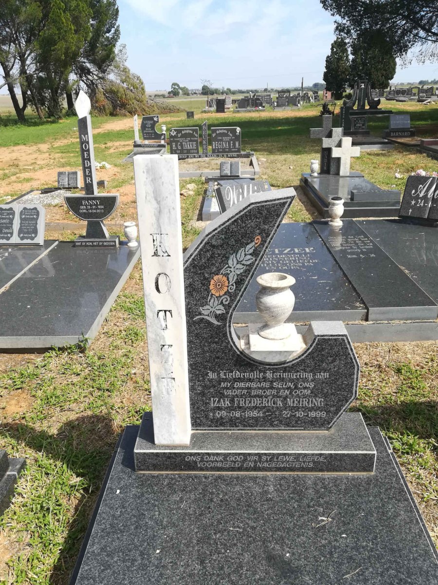 KOTZÉ Izak Frederick Meiring 1954-1999