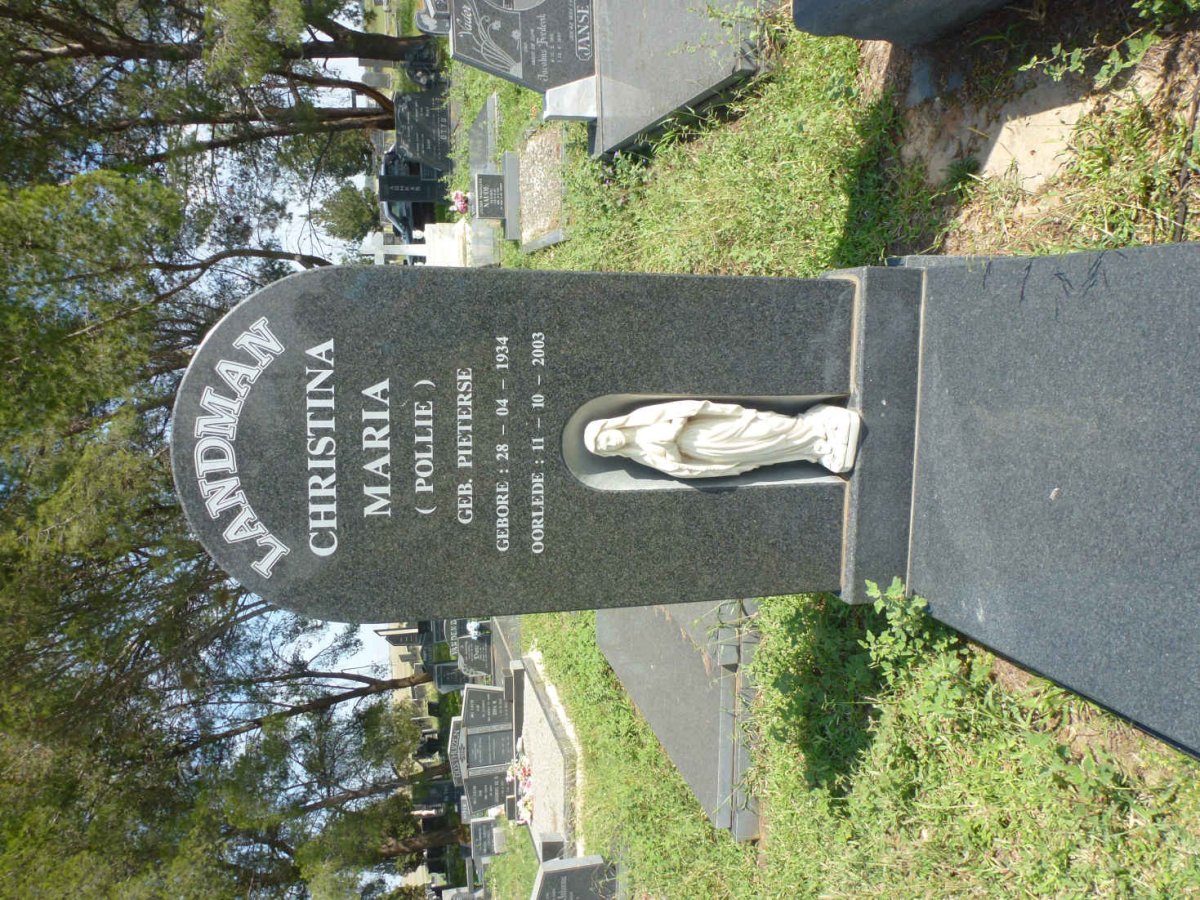 LANDMAN Alwyn Hercules Jacobus 1934-1987 &amp; Christina Maria PIETERSE 1934-2003