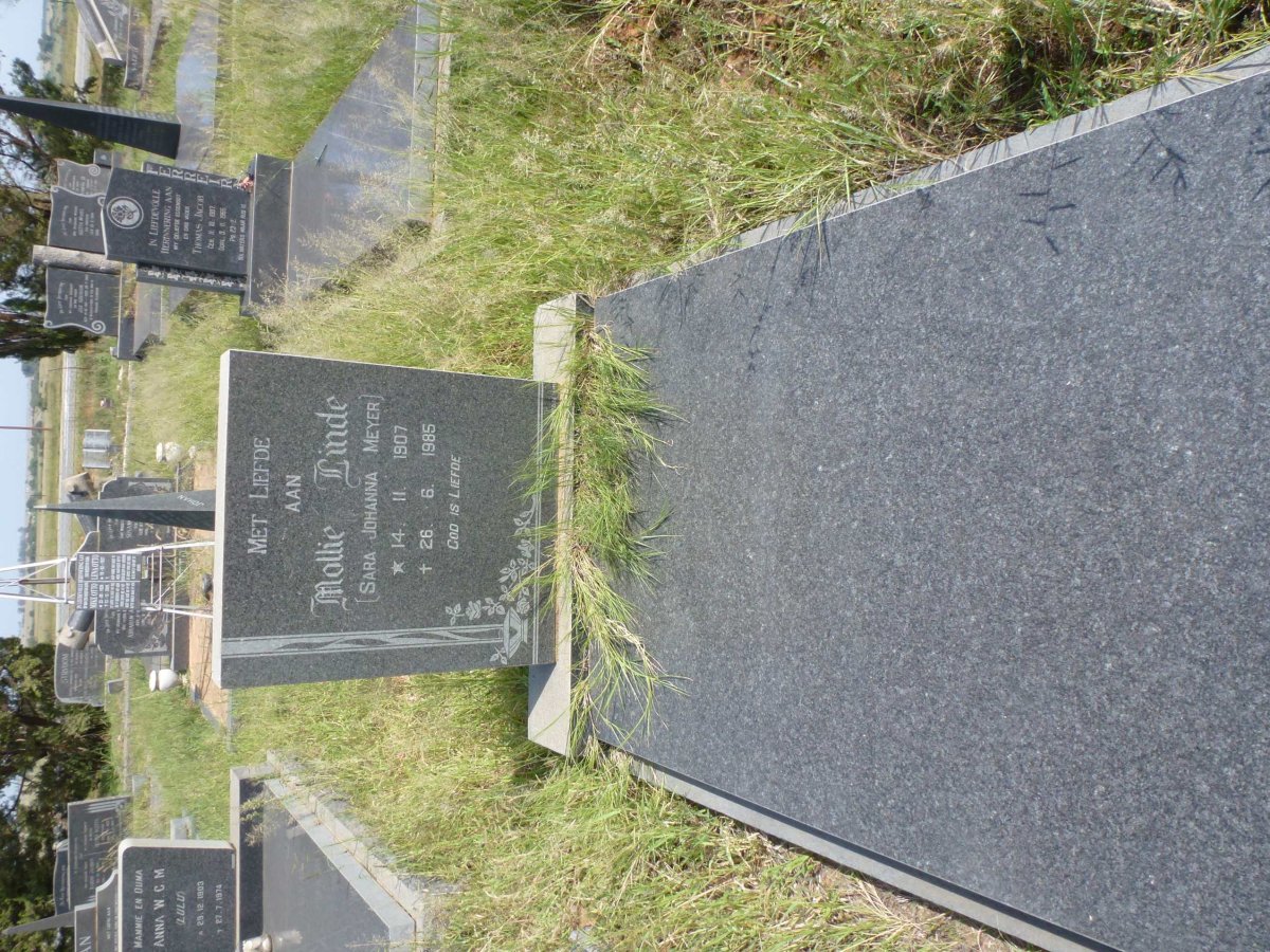 LINDE Sara Johanna nee MEYER 1907-1985