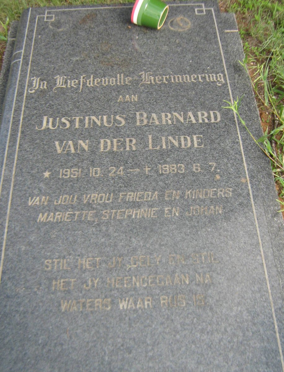 LINDE Justinus Barnard, van der 1951-1983