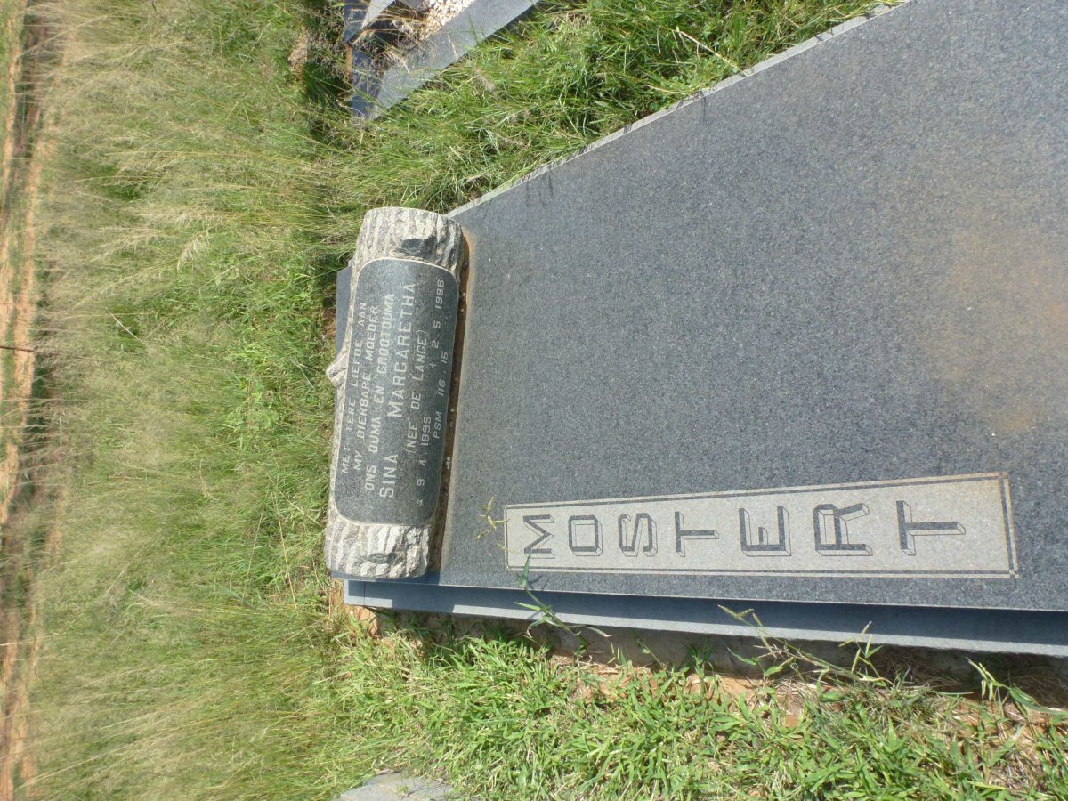 MOSTERT Sina Margaretha nee DE LANGE 1899-1986