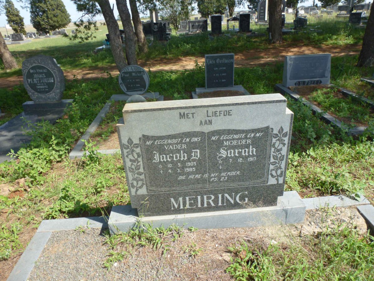 MEIRING Jacob D. 1905-1985 &amp; Sarah 1917-