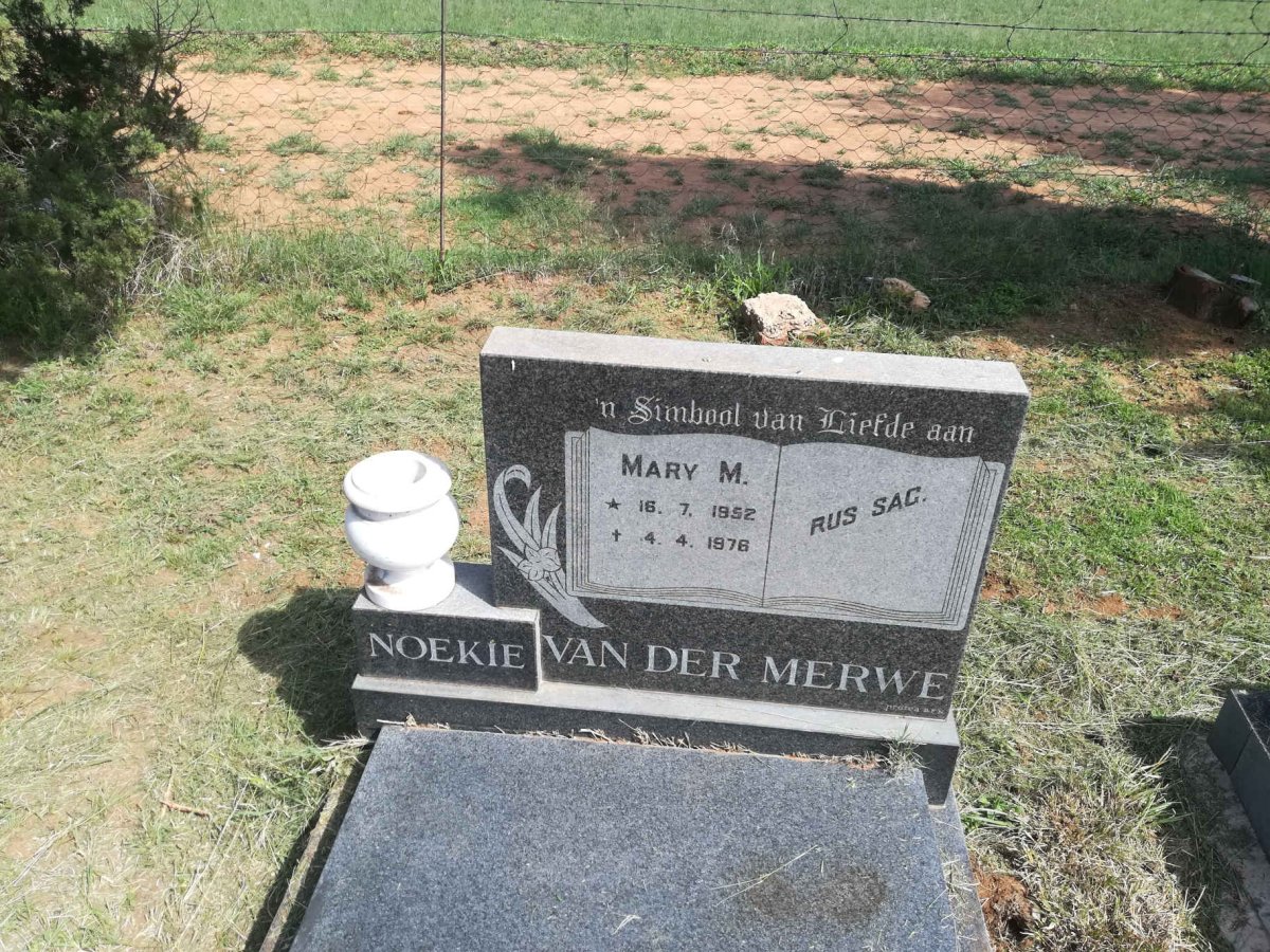 MERWE Mary M., van der 1952-1976