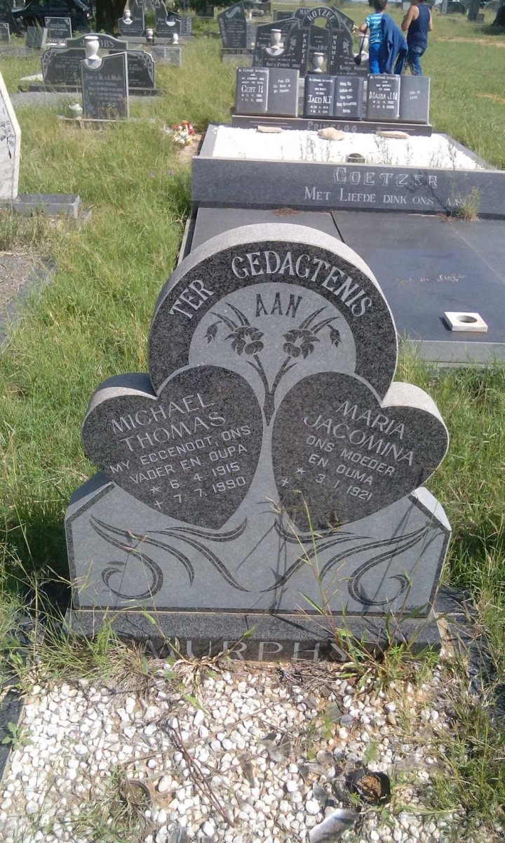 MURPHY Michael Thomas 1915-1990 &amp; Maria Jacomina 1921-
