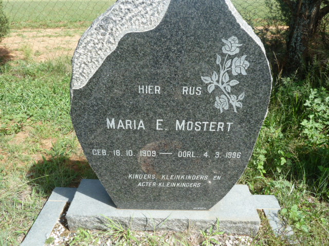 MOSTERT Maria E. 1909-1996