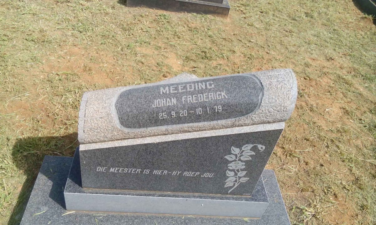 MEEDING Johan Frederick 1920-1979