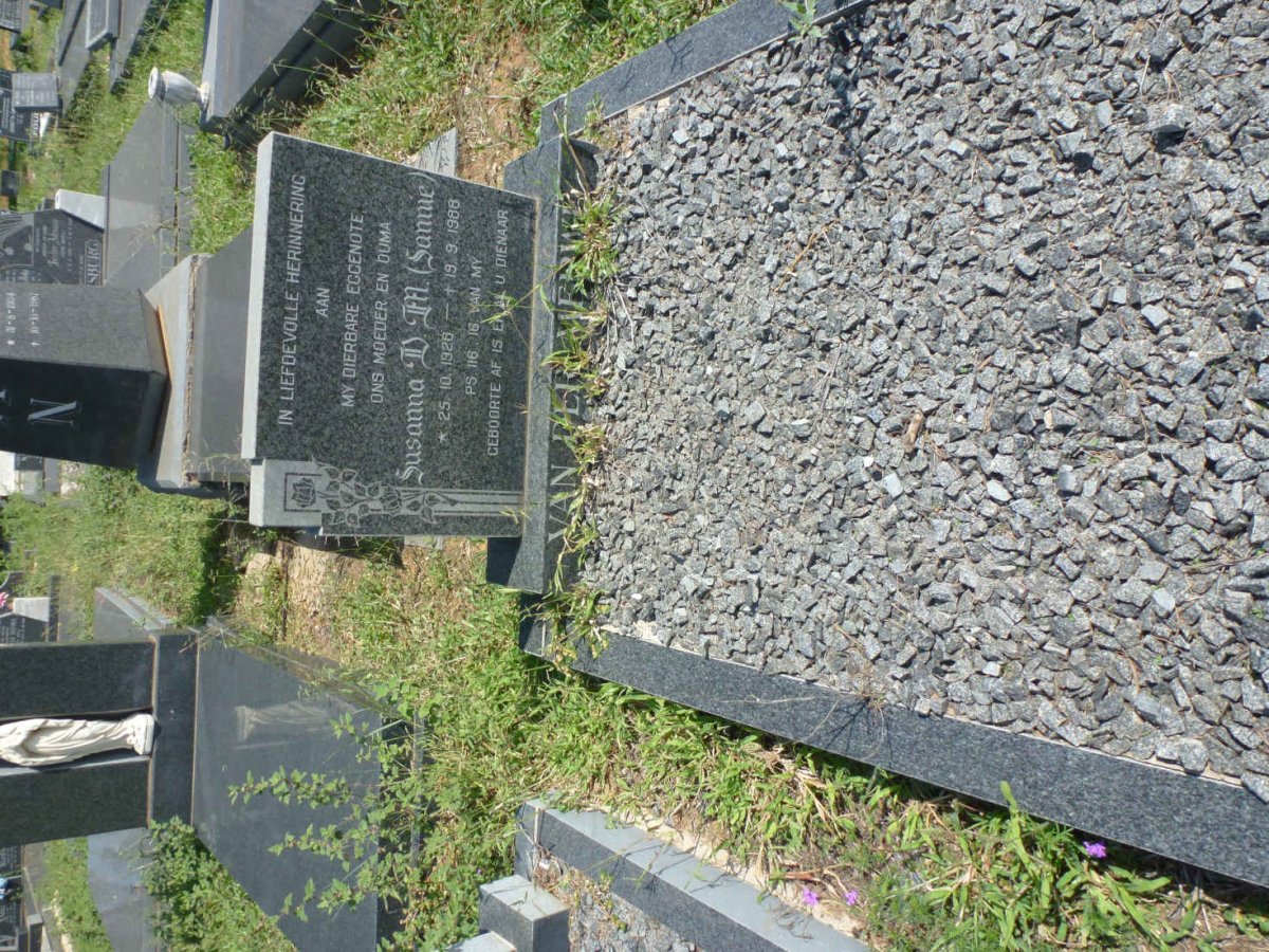 MERWE Susanna D.M., van der 1928-1988