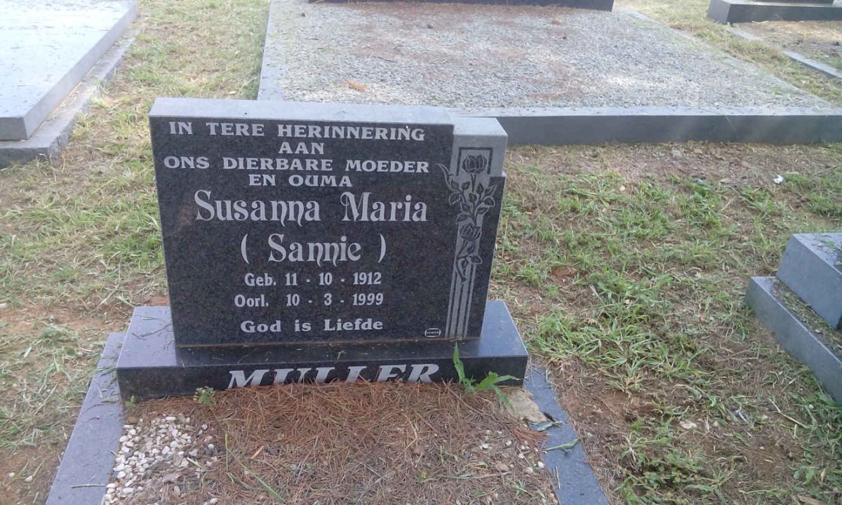 MULLER Susanna Maria 1912-1999