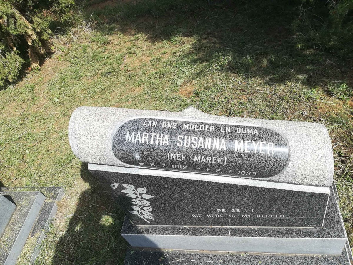 MEYER Martha Susanna nee MAREE 1912-1983