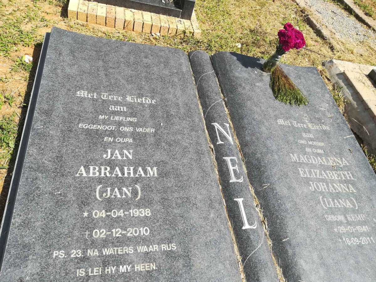 NEL Jan Abraham 1938-2010 &amp; Magdalena Elizabeth Johanna KEMP 1941-2011