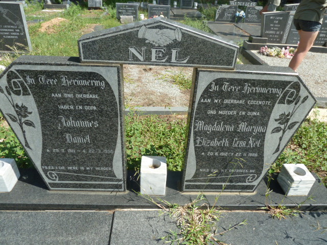 NEL Johannes Daniel 1911-1995 &amp; Magdalena Maryna Elizabeth NEL 1912-1986