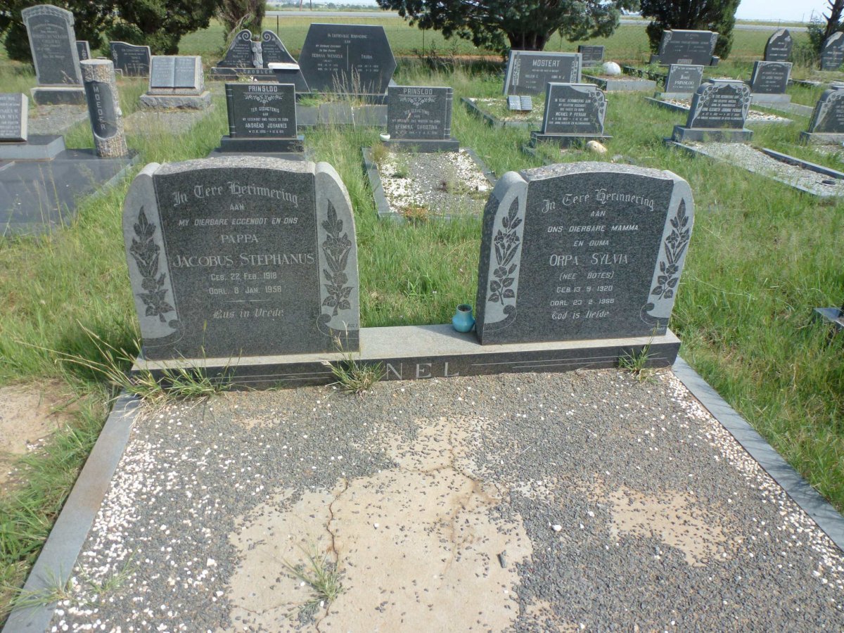 NEL Jacobus Stephanus 1918-1958 &amp; Orpa Sylvia BOTES 1920-1986