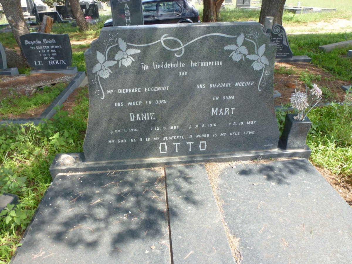 OTTO Danie 1916-1984 &amp; Mart 1916-1997