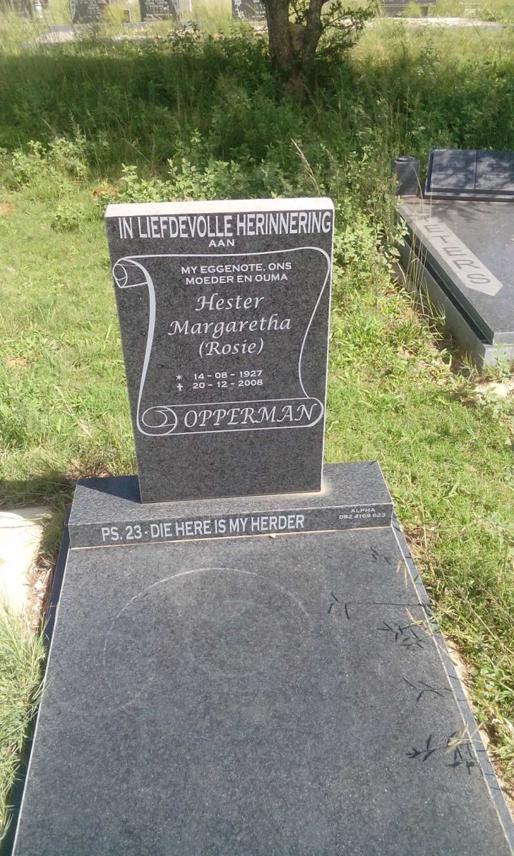 OPPERMAN Hester Margaretha 1927-2008