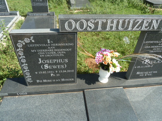 OOSTHUIZEN Josephus 1931-2010