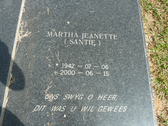 OTTO Martha Jeanette 1942-2000