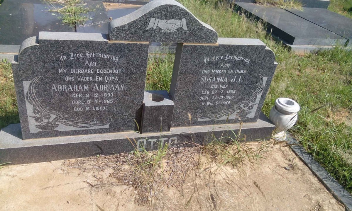 OTTO Abraham Adriaan 1893-1968 &amp; Susanna J.I. PIEK 1908-1987