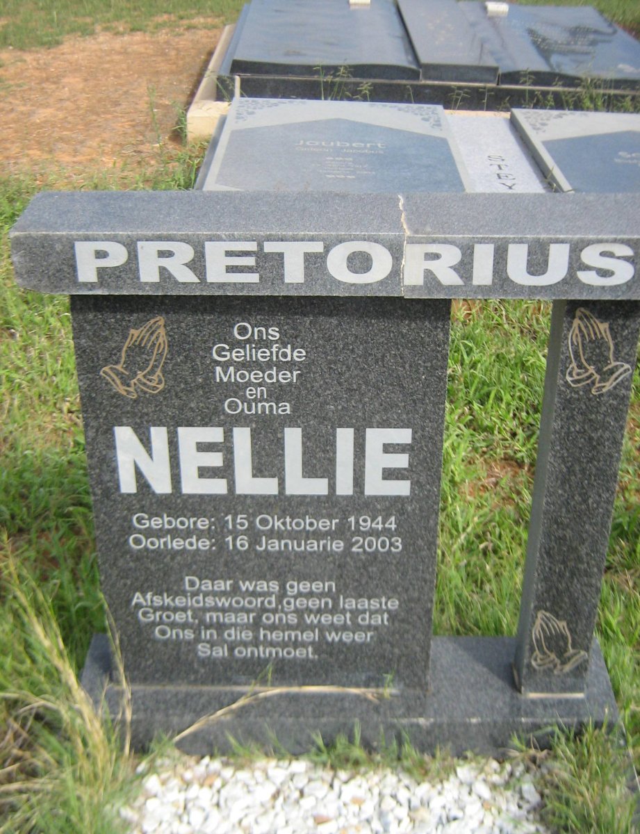 PRETORIUS Nellie 1944-2003