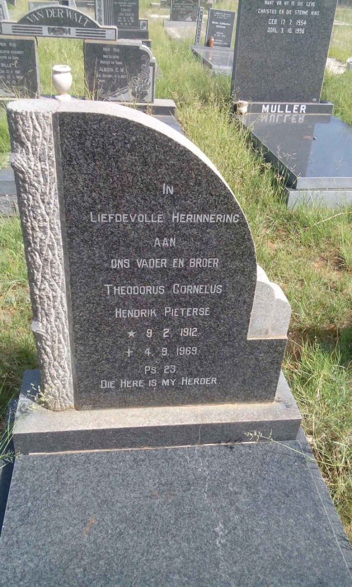 PIETERSE Theodorus Cornelus Hendrik 1912-1969