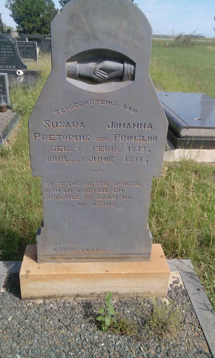PRETORUIS Susara Johanna nee PRINSLOO 1873-1897
