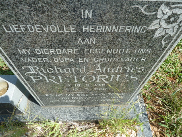 PRETORIUS Richard Andries 1915-1969