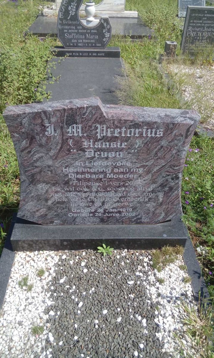 PRETORIUS J.M. 1919-2002