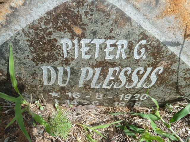 PLESSIS Pieter G., du 1920-1998