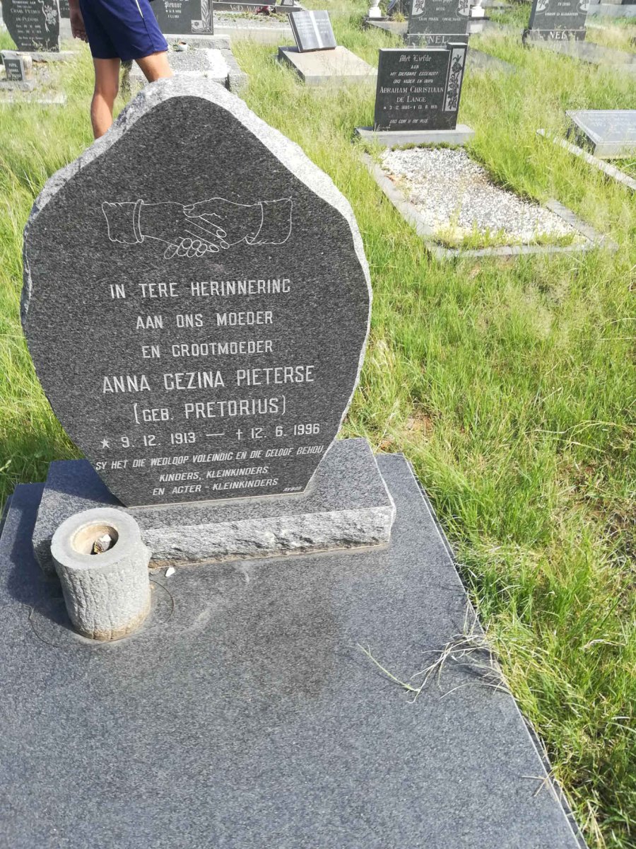PIETERSE Anna Gezina nee PRETORIUS 1913-1996