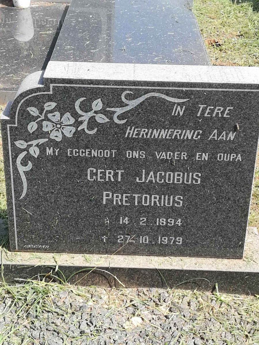 PRETORIUS Gert Jacobus 1894-1979